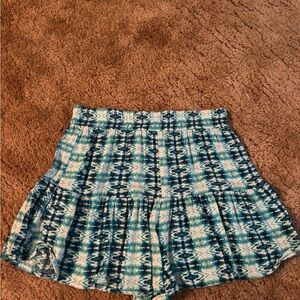 Aeropostale Blue and White High Waist Plaid Shorts